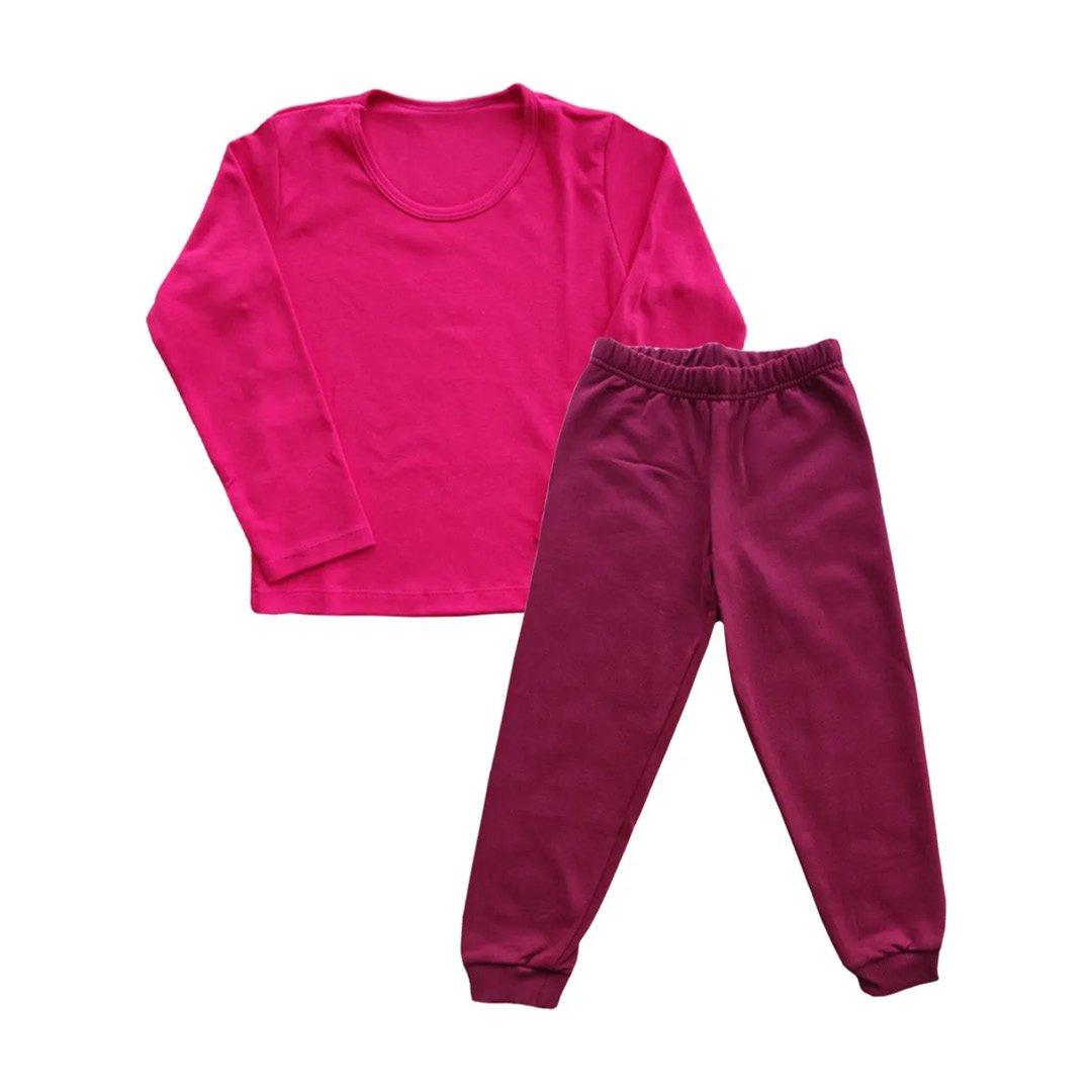 Pijamas infantis de moletom(disponibilidade de cores)
